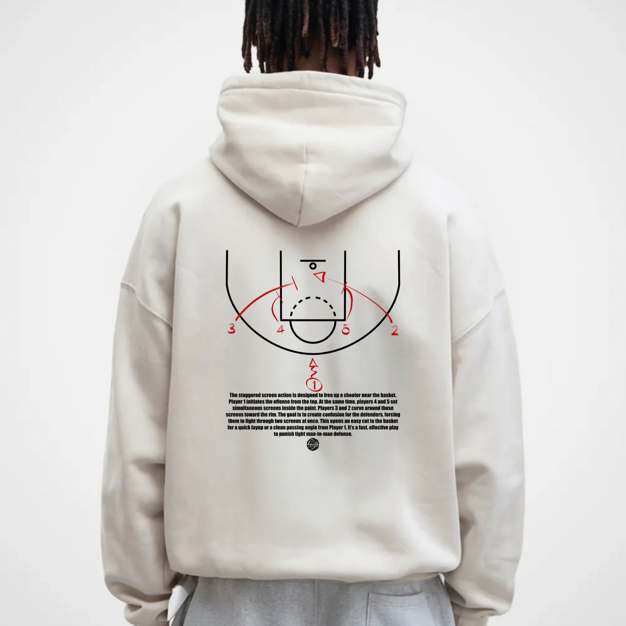 STAGGERED SCREEN PLAY HOODIE