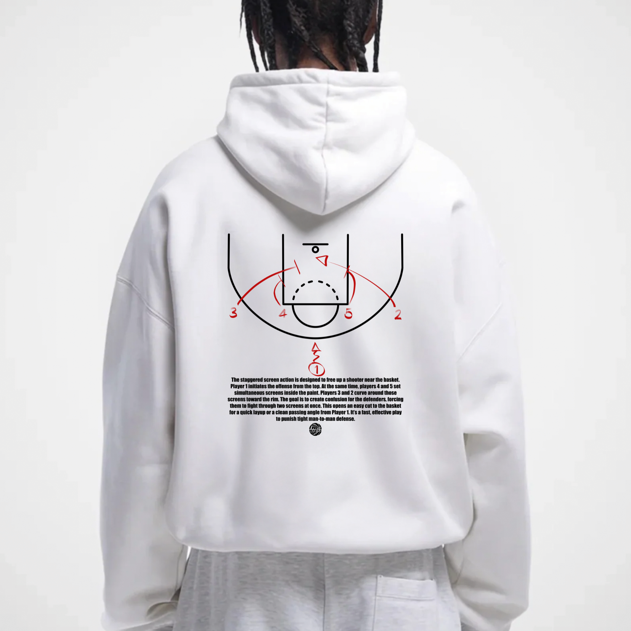 STAGGERED SCREEN PLAY HOODIE